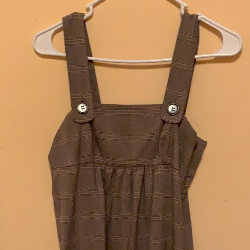 Brown plaid dress